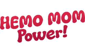 Blood drop dressed as a super hero - Hemo Mom Power